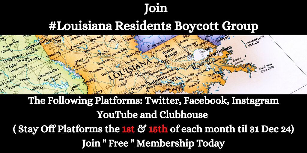 AI caption: louisiana residents boycott group, poster