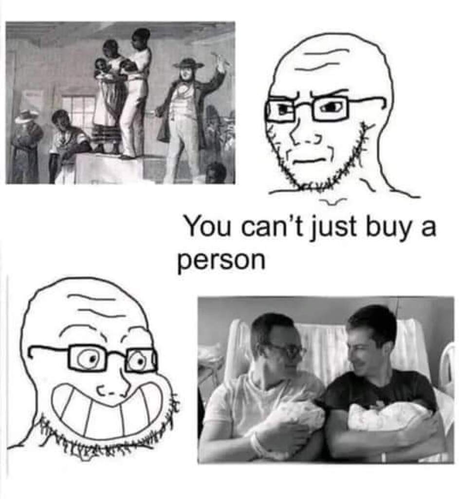 AI caption: you can't just buy a person, text