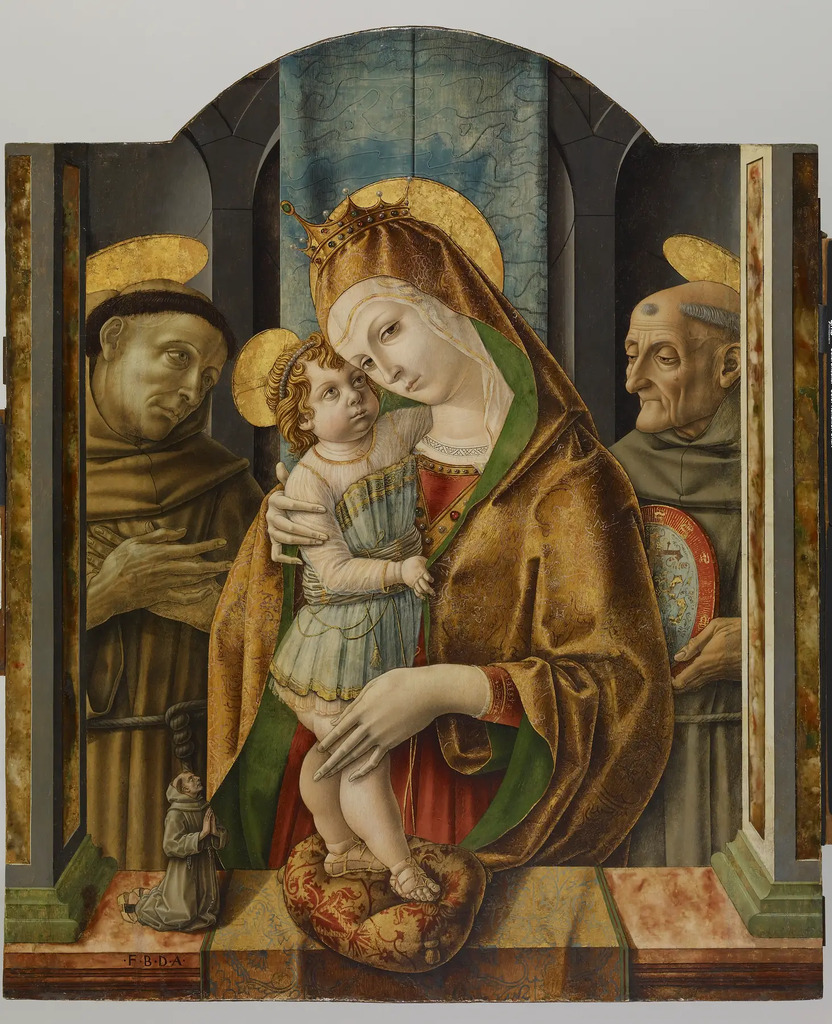 AI caption: the madonna and child with two other people, renaissance