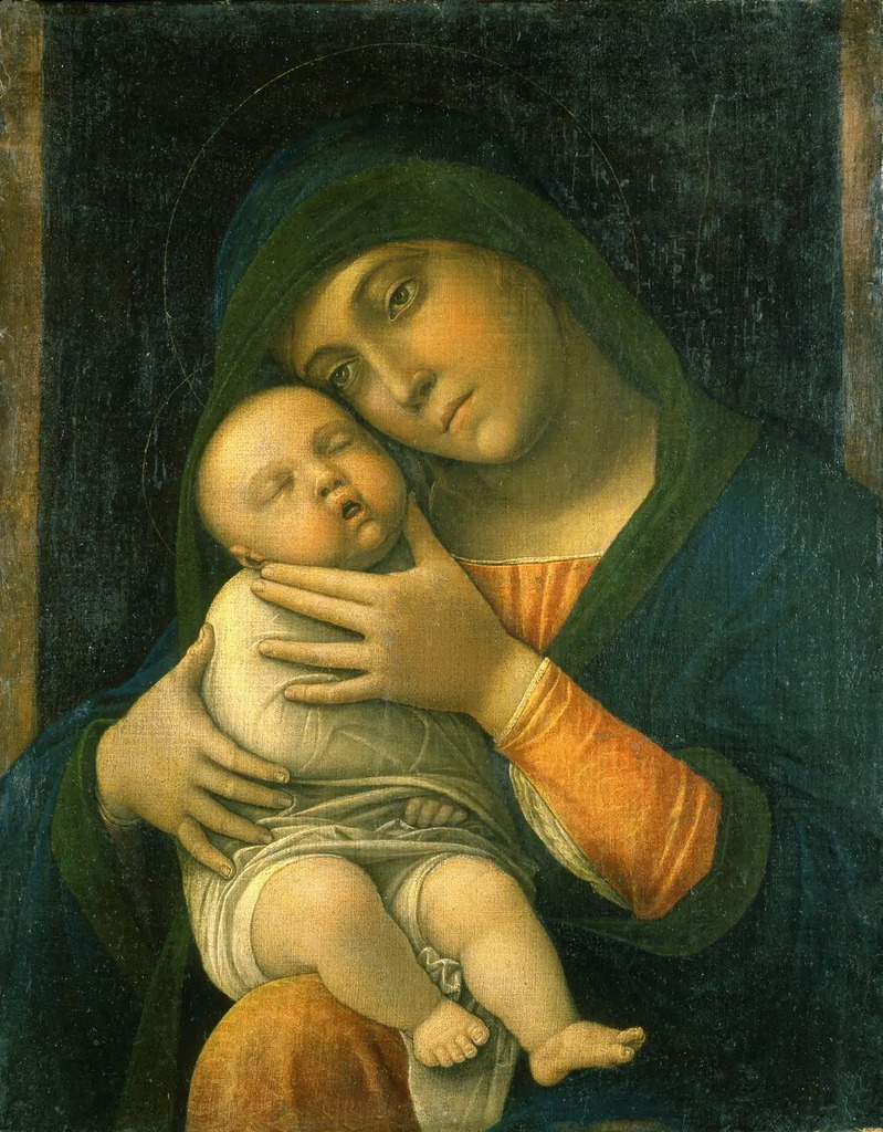 AI caption: the madonna and child by giovanni rosso, painting