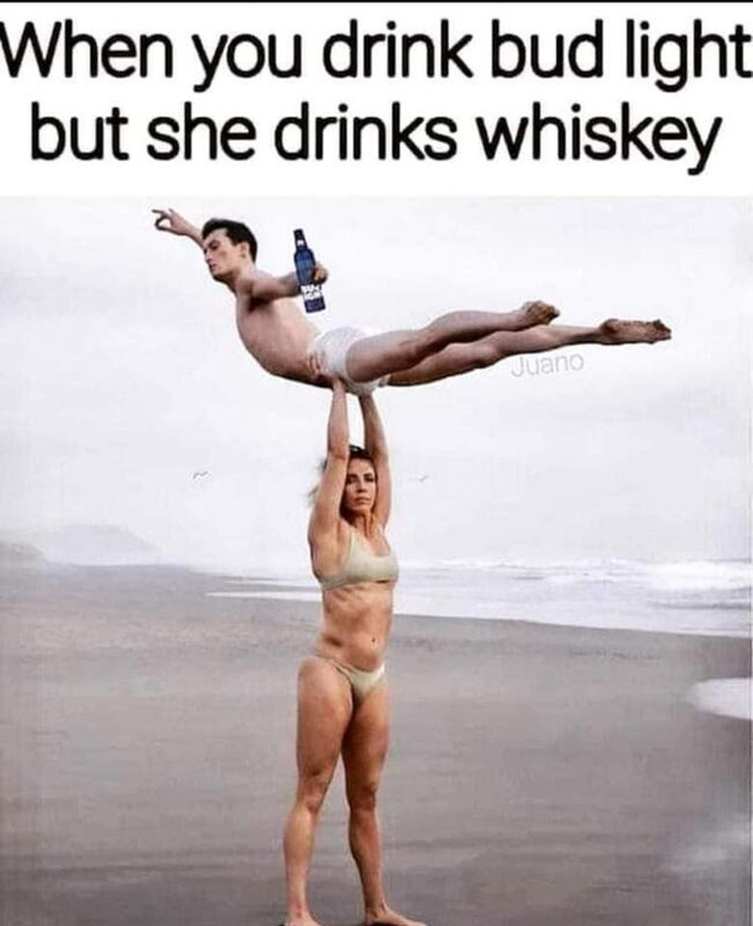 AI caption: a woman is holding a beer while another woman is holding a whiskey, comic