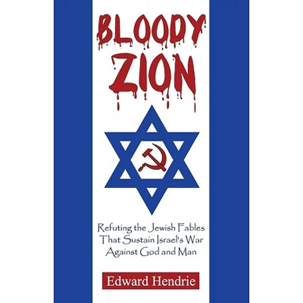 AI caption: bloody zion by edward hendles, a book cover