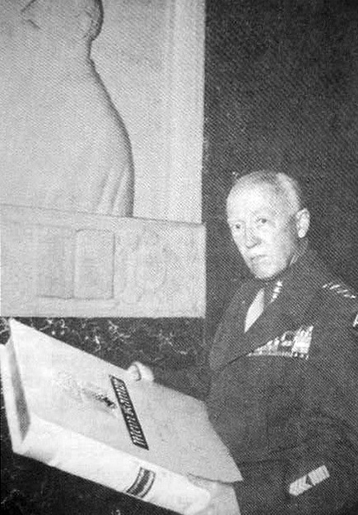 AI caption: a book on a table with candles, black and white a man in uniform holding a box