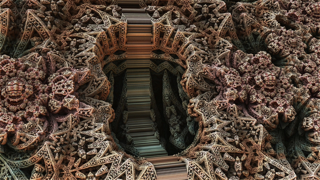 AI caption: a 3d image of a door with a lot of detail, 3d